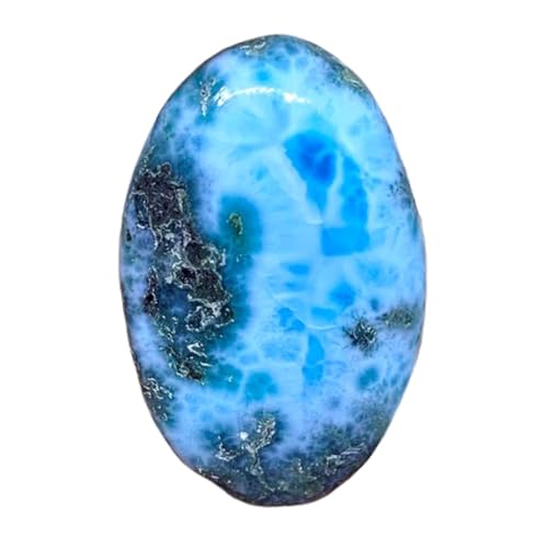Cabochon en Larimar vrac 40x25x6mm pierre naturelle gemme pour fabrication de bijoux DIY