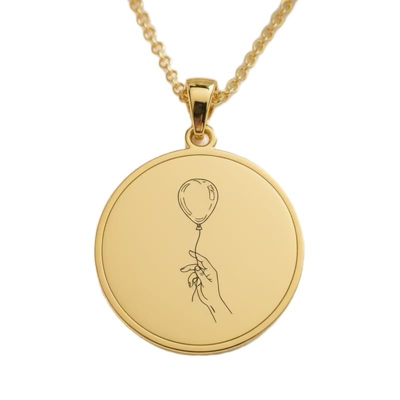 Collier main et ballon en argent argent gravé : le cadeau idéal plein d'émotion