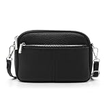 YAMEIZE Handytasche zum Umhängen Damen Umhängetasche Crossbody Bag mit Verstellbar Schultergurt (Schwarz)