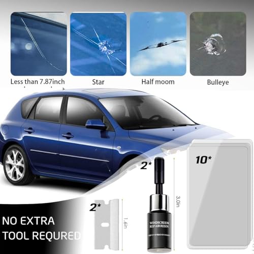 Upgraded Windshield Repair Kit for Chips and Cracks – Instant Fix for Chips, Cracks, and Bullseyes, High-Pressure Resin Injection Glass Windshield Crack Repair Kit for Long-Lasting (Rich Black) - Thumbnail 5