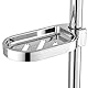 WPKD BLUEIY Seifenhalter für Duschstange, zum Anklippen, für Badezimmer, ABS, verstellbare Duschseifenschale, Duschstange, Seifenschale, praktisches Badezimmer-Gadget (Silber, 17 x 8,5 cm)