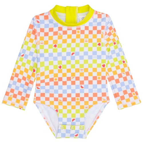 SwimZip® Girls' Long Sleeve UPF 50+ One-Piece Swimsuit - 0 Months to 24 Months