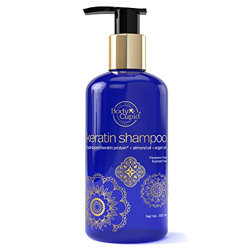 Body Cupid Keratin Shampoo With Hydrolized Keratin, Almond Oil And Argan Oil – No Sulphates Or Paraben – 300Ml