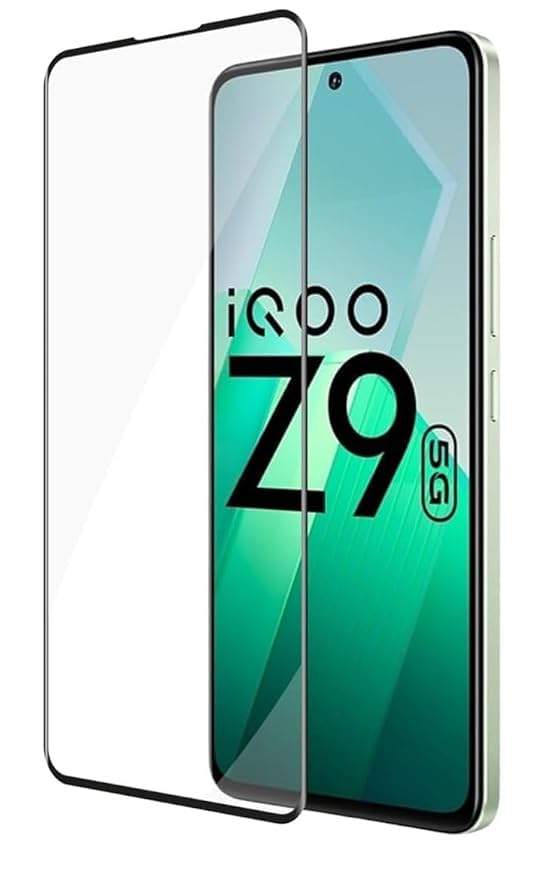 Image of Tempered Glass Screen Protector Compatible For Iqoo Z9 5G With Edge-To-Edge Protector And With Easy Installation Kit