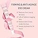 Mrlilei beauty Firming Eye Cream with Hyaluronic Acid, Anti-Aging Unde Eye Cream, Eye Treatment for Dark Circles & Wrinkles - Fragrance-Free, 0.5 oz