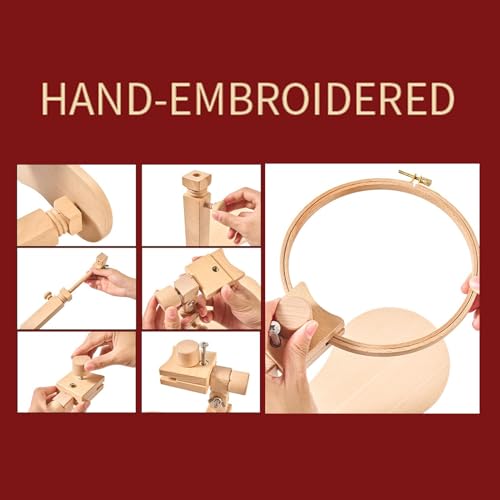 Support broderie rotatif en bois double : optimisation de l'espace - 5