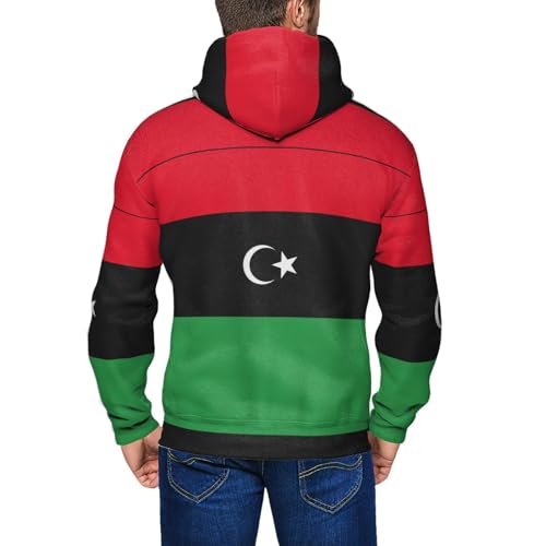 Sweat drapeau libyen coupe décontractée pour éviter les vêtements trop serrés
