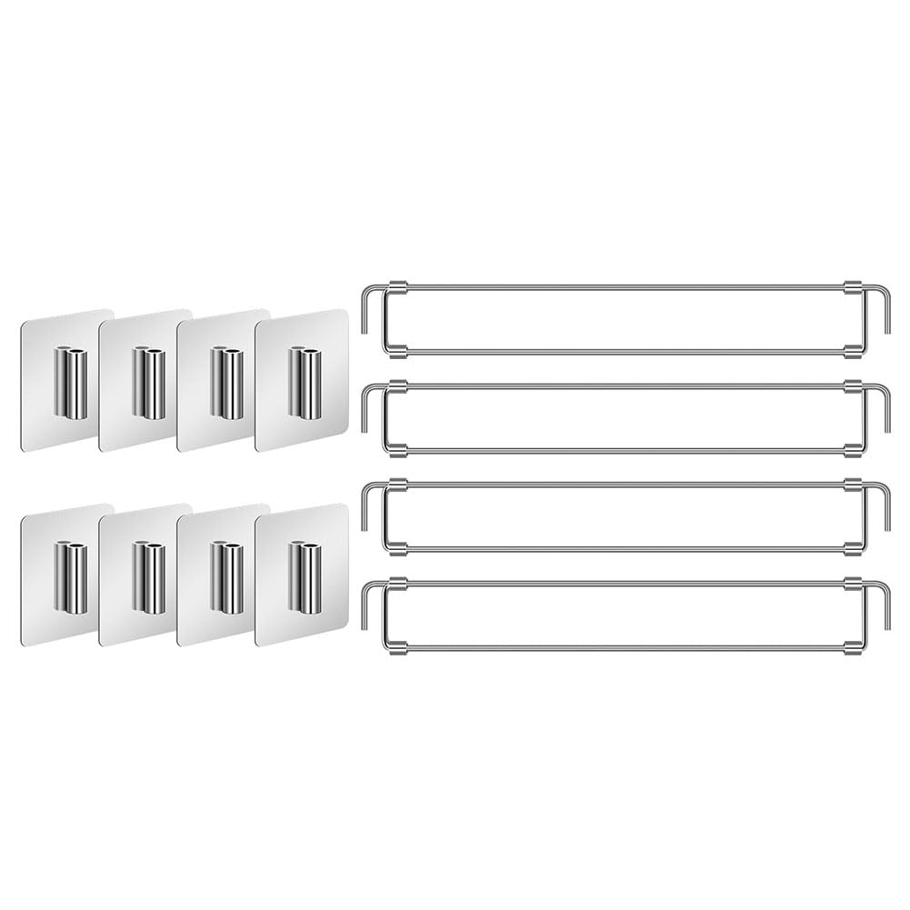 Tuesoa 4Pcs RV Refrigerator Bars 12.44-22.63inch Adjustable Stainless Steel RV Fridge Tension Rods RV Refrigerator Accessories