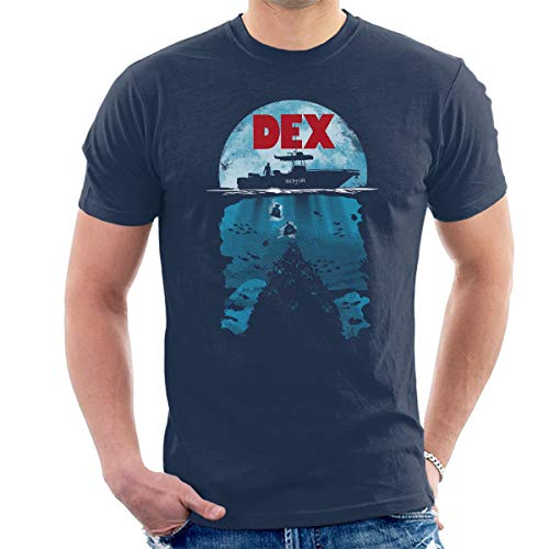 Dex Dexter Jaws Mashup Men's T-Shirt Navy
