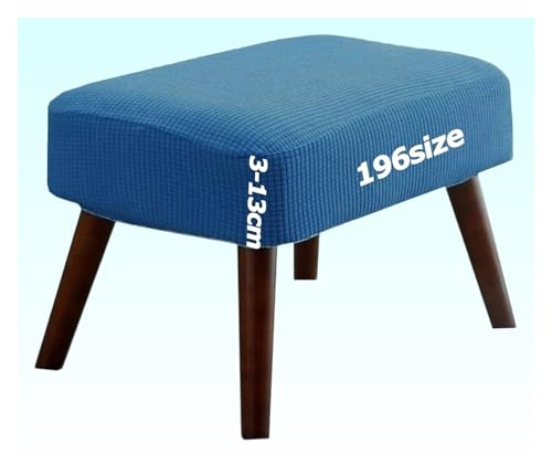 Bar Footrest Foot Stool Protector Cover Ottoman Slipcover Covers Soft Form Fit with Elastic Bottom Round Square Rectangular Jacquard Washable Customizable(L,30 x 35 cm)