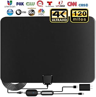 [Updated 2020 ] TV Antenna, Indoor Amplified Digital HDTV Antenna, 90-120 Miles Range