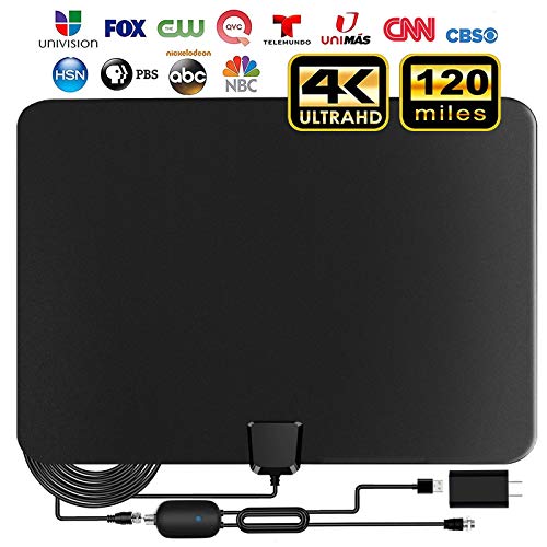 [Updated 2020 ] TV Antenna, Indoor Amplified Digital HDTV Antenna, 90-120 Miles Range