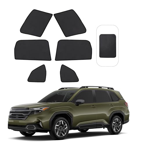 Fannyc Front Side Half Window Shade Foldable Custom Fit for 2025 Su-baru Forester Car Window Shades for Side Window Sun Shade UV Protection Heat Insulation for Camping Sleeping 6PCS by Fannyc - Used condition - US$39.77