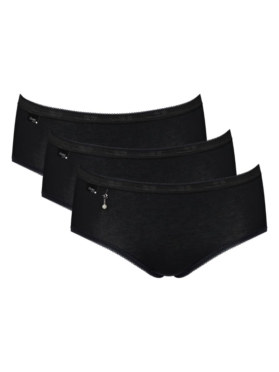 Basic+ Pearl Midi 3 Pack Briefs Black Pearl Black 3XL - 20