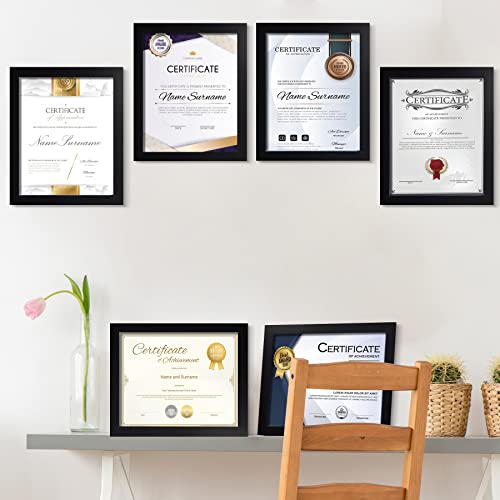 Seseat 8.5 X 11 Black Certificate Picture Frames, Diploma Document Frame For Wall And Tabletop, 1 Pack #TOP2
