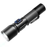 Consciot Rechargeable Flashlight One Click On/Off, Max. 1200 Lumens, 7 Modes Adjustable Including...