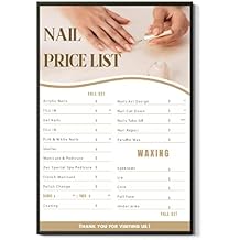 FESOGO Nail Salon Price Nails Menu Quotation Wall Sign Beautiful Colorful List Of Price Wall Print Beauty Center Aesthetic Wall Decor For Home Living Room Bedroom Office Poster UNFRAMED