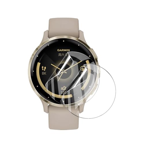 Natbok 2 Pack Screen Protector for Smartwatch Garmin Venu 3s/Venu 3 Plus/Venu 2 Plus/Venu 2/Google Pixel Watch 4/3 41mm,Soft Flexible TPU Film Watch Screen Protector,HD Clear,Support Fingerprint Unlock