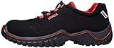 Puntera de acero Uvex Motion Style - Zapato de Seguridad S1 SRC ESD - Rojo-Negro, Talla:47