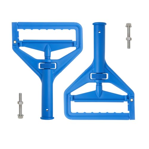 Image of Commercial Mop Clamps-Quick Change Head Mop Handle -Heavy Duty Mop Head Replacement Holder Change Mop Handle -Commercial Gripper Mop Wet Mop Handle 2PC(KL-MSZJ-LAN)