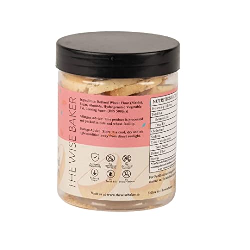Image of The Wise Combo of Baker Sea Salt Chocolate Chip Cookies 200 GM with Italian Almond Cookies 150 GM