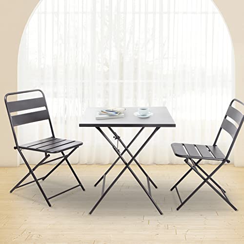 Outogether Steel Slatted Table For Outdoor,Patio,Back Yard,Balcony (Grey) #TOP7