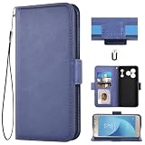 Auotu PU Leder Flip Brieftasche Handyhülle Lederhülle Cover Tasche Hülle Hülle Etui für DOOGEE Note 56 / Note 56 Plus/Note 56 Pro Smartphone (Blau)