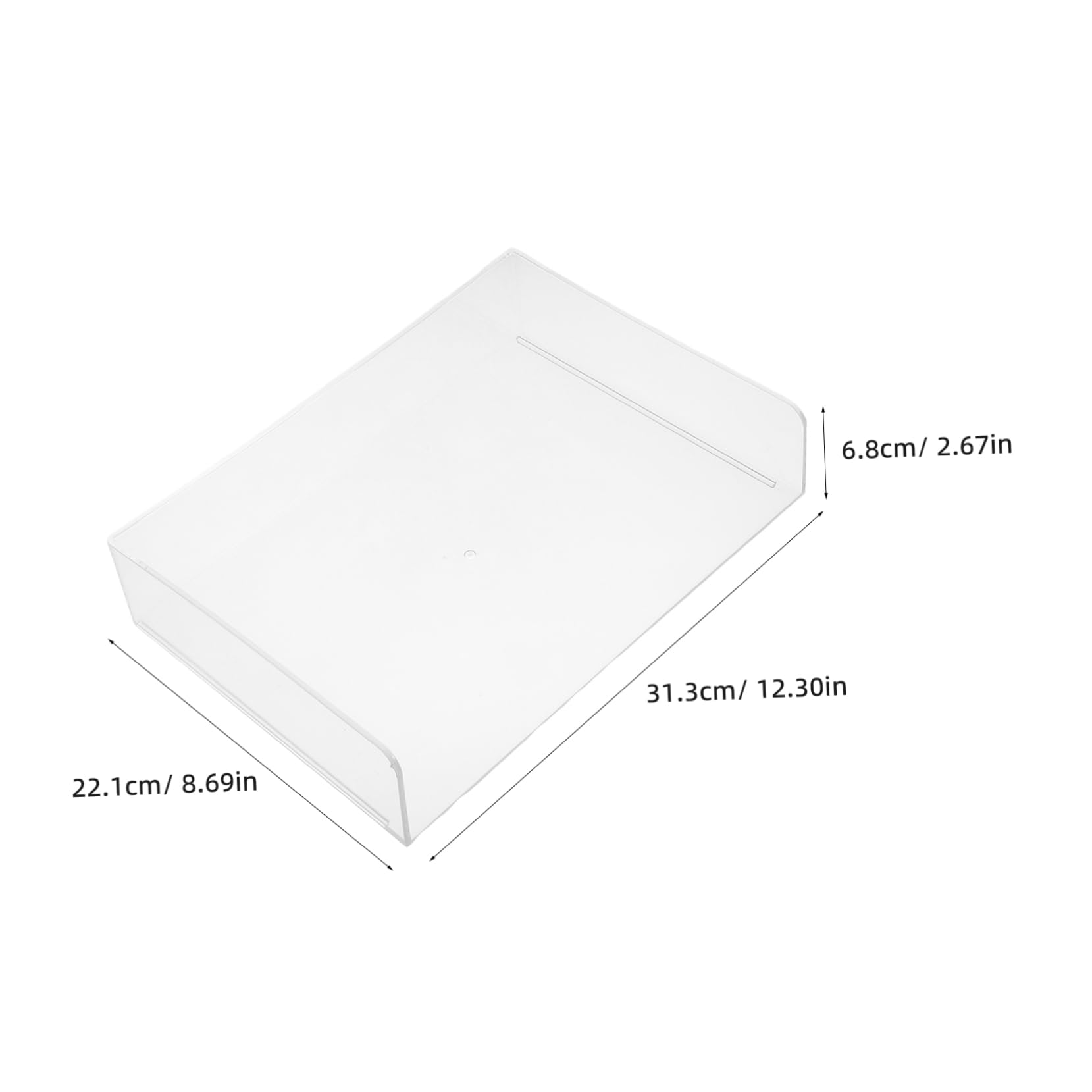 Housoutil 1 Set Clear Acrylic Desk Organizer Stackable File Holder for Office Supplies Transparent Document Tray for Quick Access and Stylish Workspace Storage