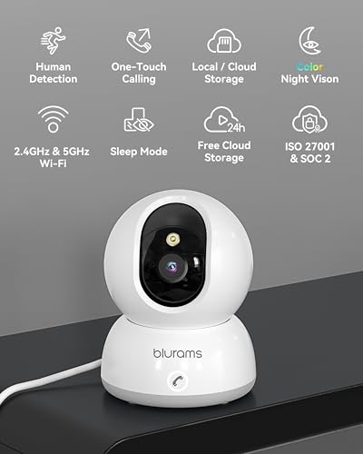 2K Indoor Pet Camera with Night Vision