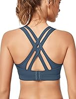 Yvette Women High Impact Sports Bras Criss Cross Back Sexy Running Bra for Plus Size