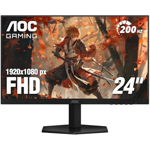 AOC 24" Gaming Monitor FHD 200Hz IPS NVIDIA G-SYNC Compatible 0.3ms 24G42HE