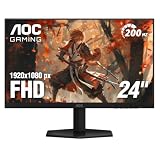 SHARP CLARITY: This 24'' class (23.8″ viewable) AOC gaming monitor delivers crisp Full HD visuals. Enjoy games, movies, and videos with remarkable detail, all wrapped in a 3-sided frameless design, perfect for multi-monitor setups SPEED INTO VICTORY:...