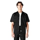 Dickies Men's Short-Sleeve Work Shirt, Black, Small