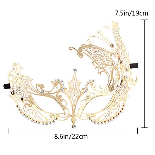 Image of Coddsmz Couples Venetian Masquerade Mask Set Luxury Style Princess Party Mask for Couples Women and Men Mardi Gras Masks