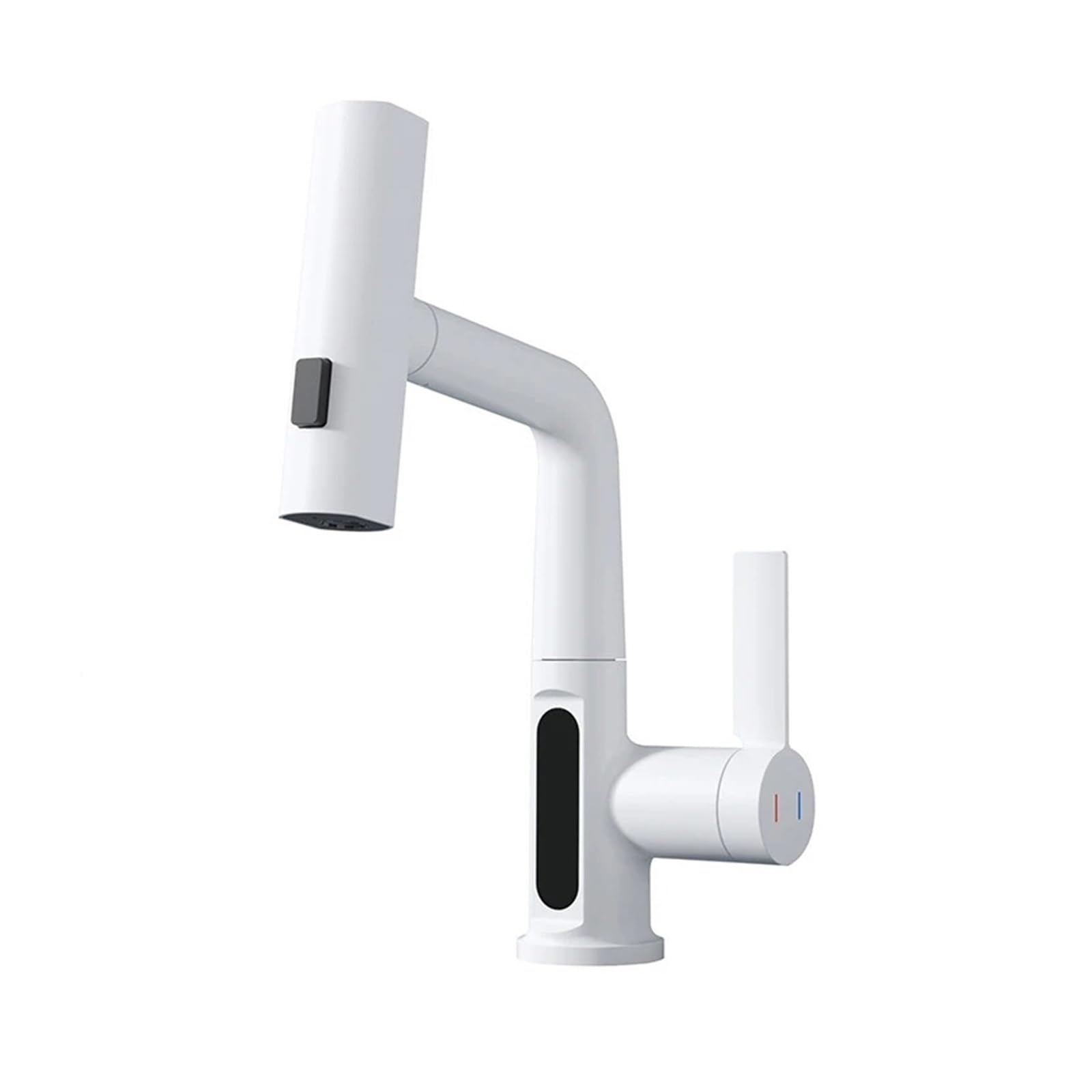 Dfghnbvc White With Pull Down Sprayer And Hose, Brass Kitchen Faucet, Splash Proof Kitchen Sink Swivel Waterfall Faucet Compatible With Washing Vegetables And Fruits. Mixer Tap Faucet,