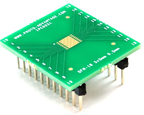 (Qtd. 2) Adaptador Proto-Advantage IPC0251 DFN-18 para DIP-22 SMT (passo de 0,5 mm, corpo de 5 x 5 m