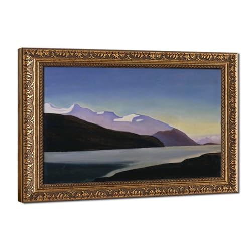 Impression toile lac de montagne pour mur vide cadre suspendu anti-reflet Rockwell Kent