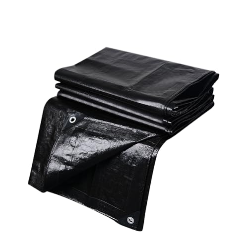 Bâche imperméable 120 x 240 cm ultra lourde noire avec œillets