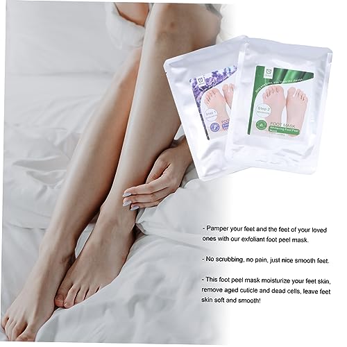 Beaupretty 4 Pares Máscara Para Pés Máscara Para Pés Casca Máscara Facial Esfoliante