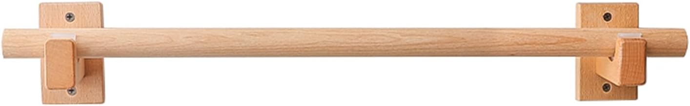 ローマンカーテンシングルロッド、ブナカーテンロッドセット、ブラケット付きサイドマウント直径29mm、ブナの複数サイズ(63インチ)