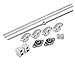 Industrial Combination,Ideaker Vertical 2mm Lead Screw &L400mm Shaft Optical Axis&Pillow Block Bearings Slide Block with Dual Rail Shaft Support &Flexible Shaft Coupling 15pcs
