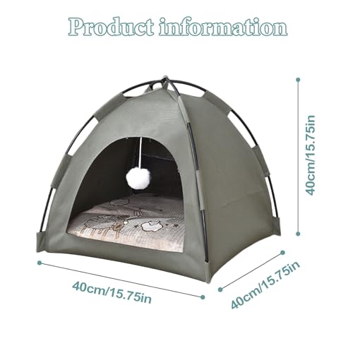 Tente pour chats avec tissu respirant et structure nid portable - 6