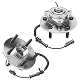 Detroit Axle Both (2) New Front Driver & Passenger Side Complete Wheel Hub & Bearing Assembly for 2009-2011 Dodge Ram 1500 With-ABS