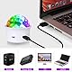 URAQT Mini Discokugel Licht,DJ Ball USB Stimme Steuerung Disco Party Lichter Blitzlicht Bühnenbeleuchtung Effektlicht Tragbar Wiederaufladbar Discokugel für Partys Autoinnendekoration Weiß