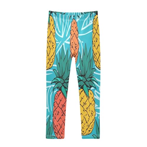 Bolaz Toddler Girls Leggings Printed Yoga Pants Leggings Pineapple Four for Kids