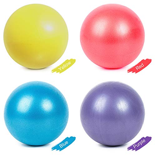 Andoer Bola de ioga 25cm anti-estouro Bola de estabilidade espessa Mini bola de pilates barra física