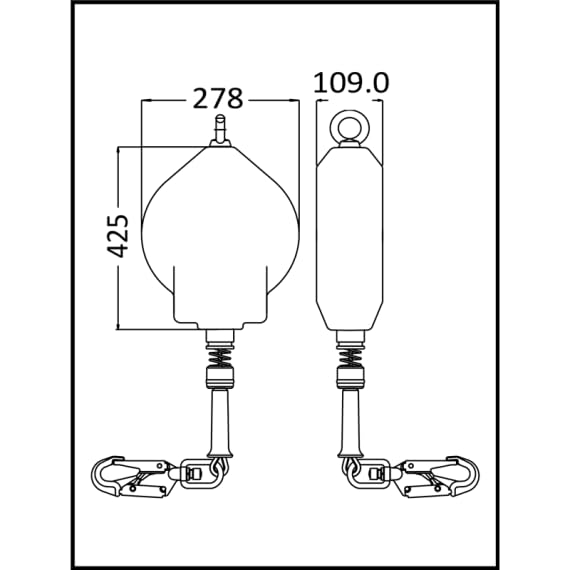 KRATOS SAFETY - Antichute à Rappel Automatique avec câble Acier galvanisé LG 30 mtr - KRATOS SAFETY - 119-FA2040030