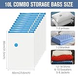 BoxLegend Vacuum Storage Bags Vacuum Bags - 10 Large 80x60cm Double Zip Seal Reusable Airtight Bags Vacuum Pack Storage Bags for Duvets, Bedding, Pillow, Clothes, Quilt, Sweater, Comforter, Suitcase - Image 6