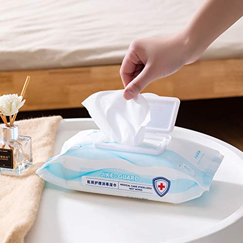 Hand Sanitizer Travel Size Alcohol Detergent Wipes Large Wet Wipes（1 Packs, 80 Pcs）Portable Alcohol Swabs Pads Wipes for Phone, Elevator, Keyboard - Thumbnail 2