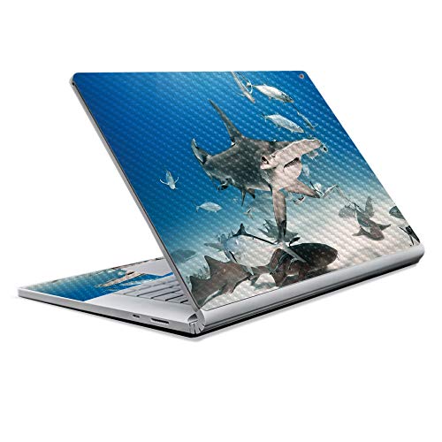 Image of MightySkins Carbon Fiber Skin for Microsoft Surface Book 2 13 inch (2017) - Hammerhead,Protective, Durable Textured Carbon Fiber Finish,Easy to Apply, Remove, and Change Styles,